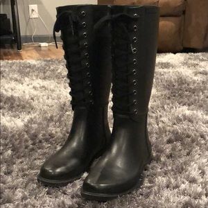 Tall Black Rain Boots from Target